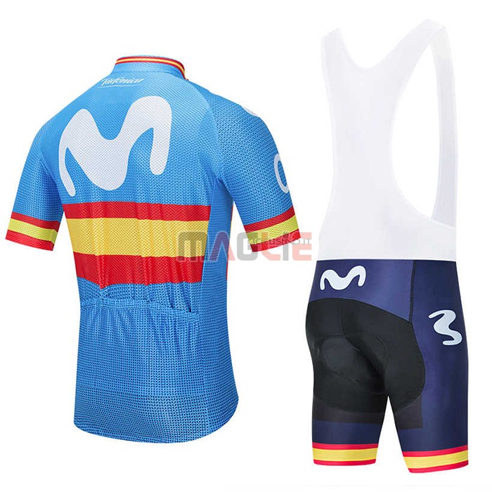 Maglia Movistar Champions Spagna Manica Corta 2020 Blu